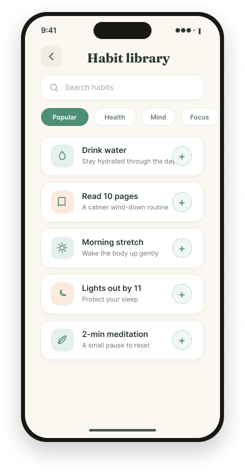 Habit library