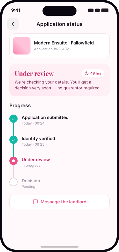 Application status