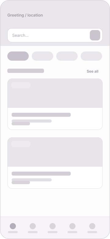 Home wireframe